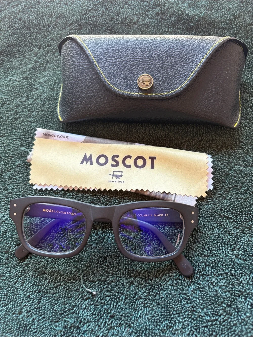 Moscot Originals Nebb Matte Black Glasses Frames Unisex Size 48 mm